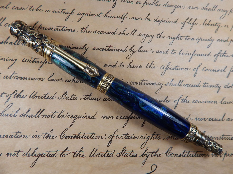 Thumbnail: Victorian Fountain Pen - Borealis Acrylic - #FP10115