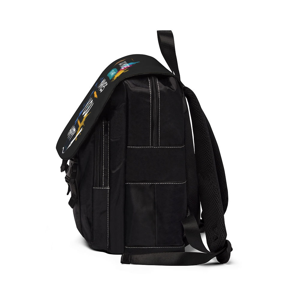 Thumbnail: Fountain Pen Lover Mini-Backpack — 'Do What Makes You Happy' Cursive Gear Bag