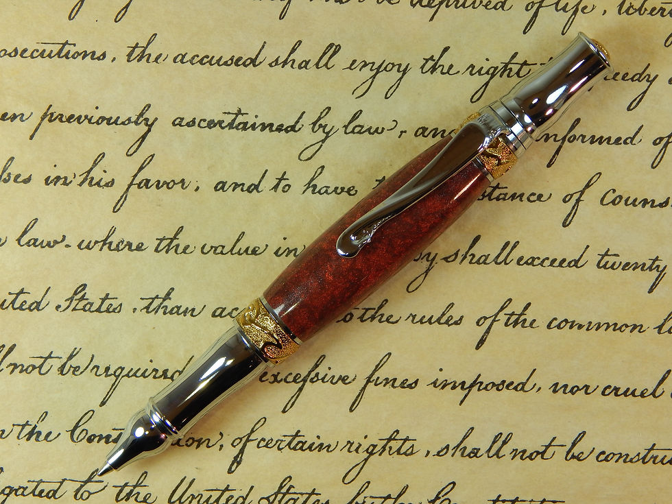 Thumbnail: Nouveau Sceptre Ballpoint with Metallic Red Body - BP00276