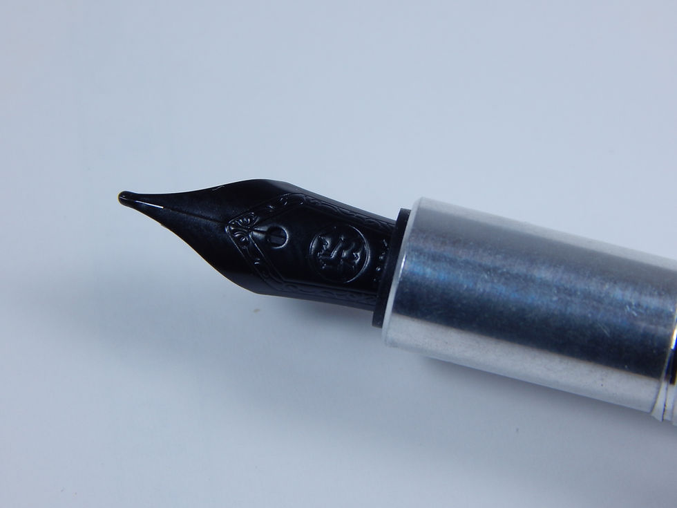 Thumbnail: Bock 180 Steel Black Lacquer Fountain Pen Nib - #5 - Fine Tip
