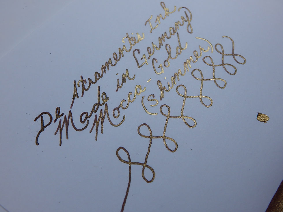 Thumbnail: De Atramentis Fountain Pen Ink 45ml - Mocca Gold - Pearlescent