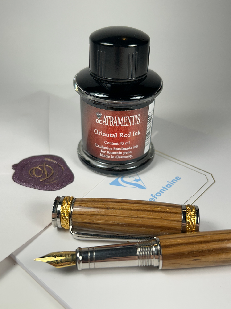 Thumbnail: De Atramentis Fountain Pen Ink 45ml - Oriental Red - Standard Ink