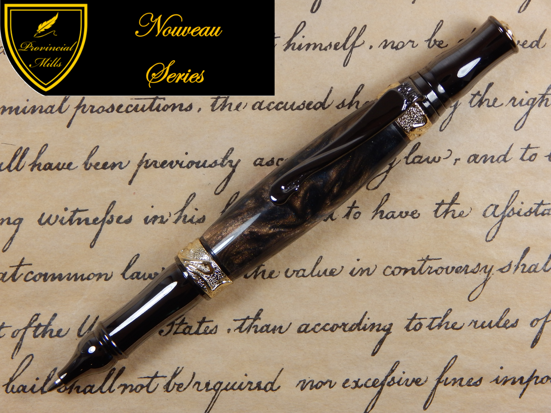 Nouveau Sceptre Ballpoint with Raven Oak Acrylic - BP00302