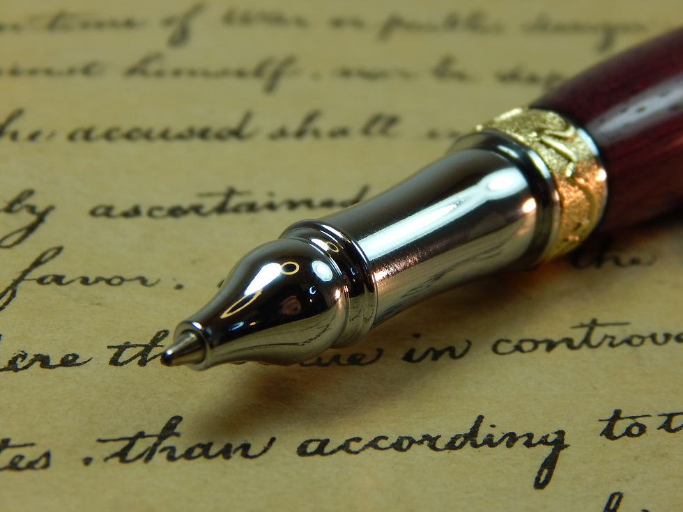 Thumbnail: Nouveau Sceptre Ballpoint with Purpleheart Wood BP00273