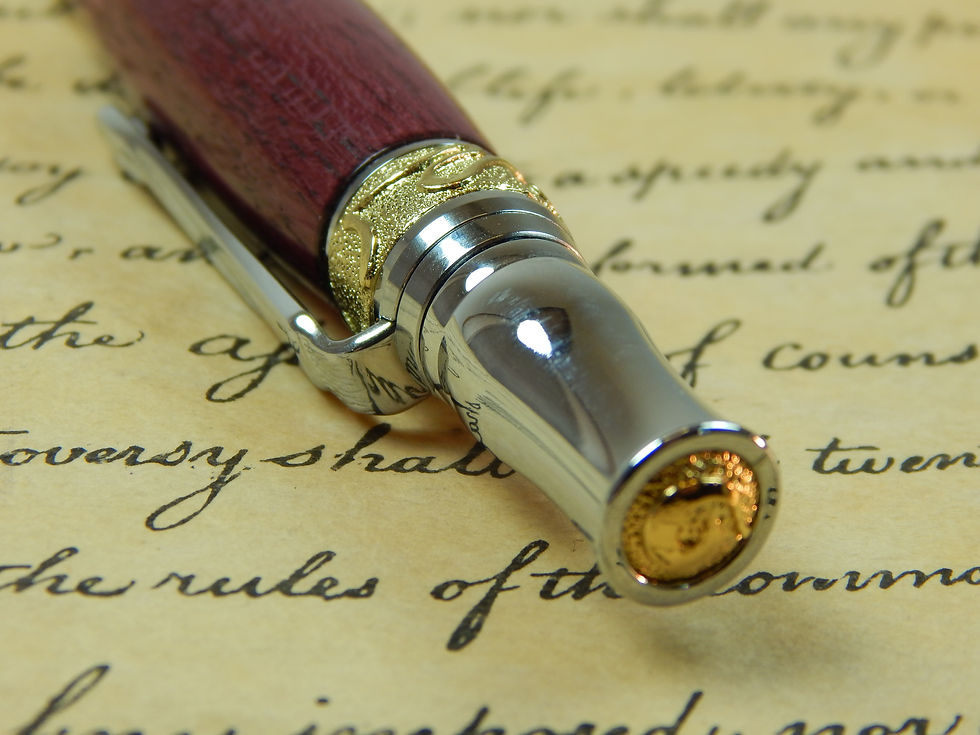 Thumbnail: Nouveau Sceptre Ballpoint with Purpleheart Wood BP00273