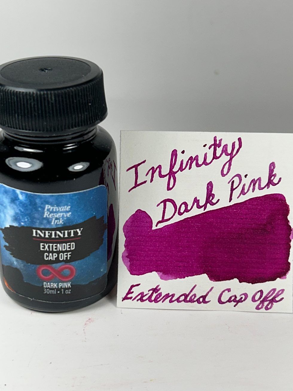 Private Reserve Infinity Fountain Pen Ink - Dark Pink - Extended Cap Off Ink