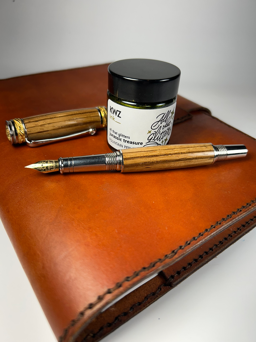 Thumbnail: KWZ All That Glitters Fountain Pen Ink 30ml - Jurassic Treasure - Shimmer
