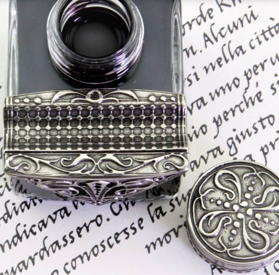 Thumbnail: Bortoletti Wood Dip Pen with Bronze Nib Holder Set - SET65