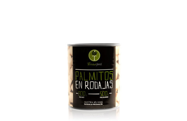 PALMITO FATIADO TIERRA FERTIL 800GRS