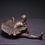 Thumbnail: Bronze sculpture of a seated female ballet dancer - front view