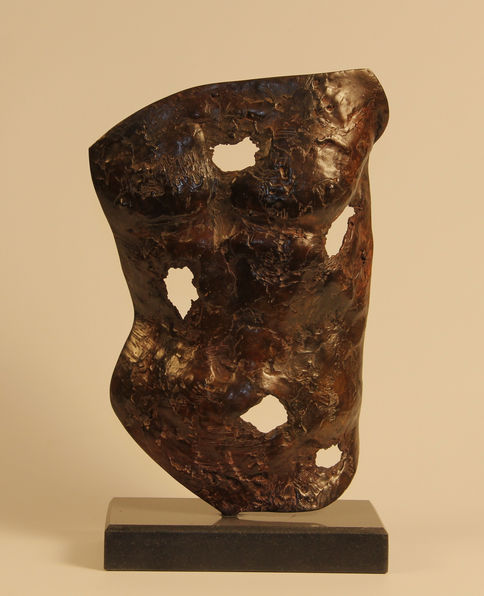 Contemporary interior sculpture of a male torso 