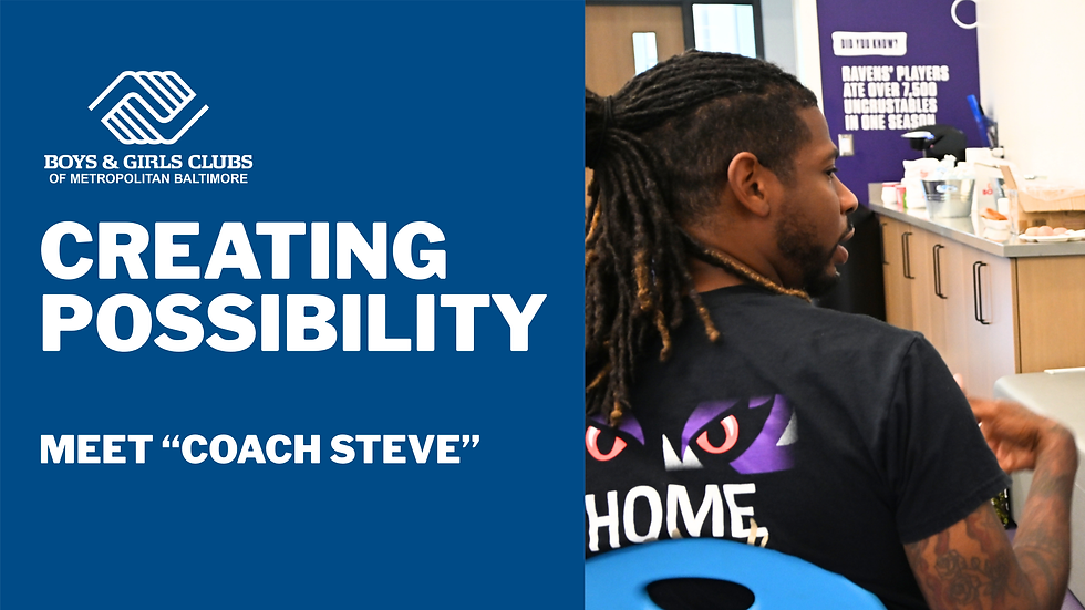 Baltimore Ravens Boys & Girls Club Healthy Lifestyles Manager, Coach Steve