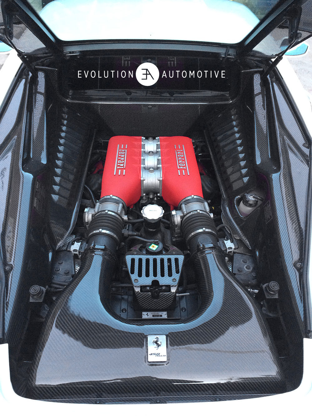 458 Carbon Fiber Engine Bay Panels