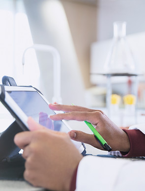Tablet in laboratory setting