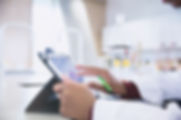 Scientist on Tablet