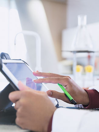 Tablet in laboratory setting