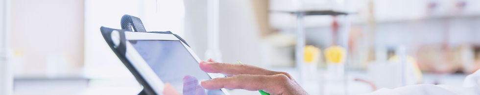 Scientist on Tablet