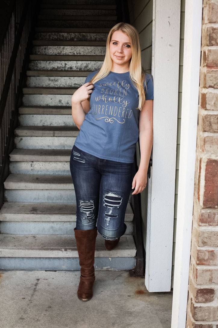 Thumbnail: The Presley | Testimony Tee | Sweetly Broken Wholly Surrendered