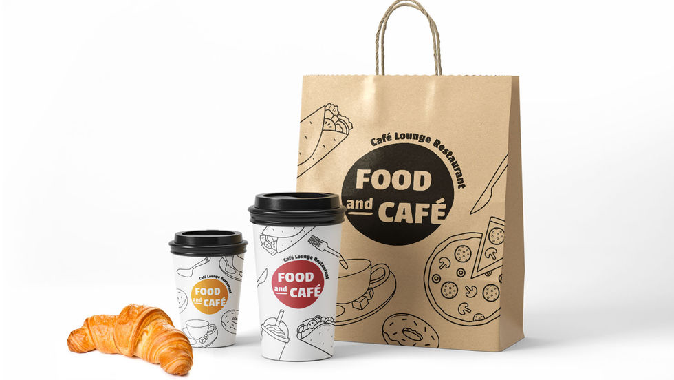 Food and Café communication graphiste logo