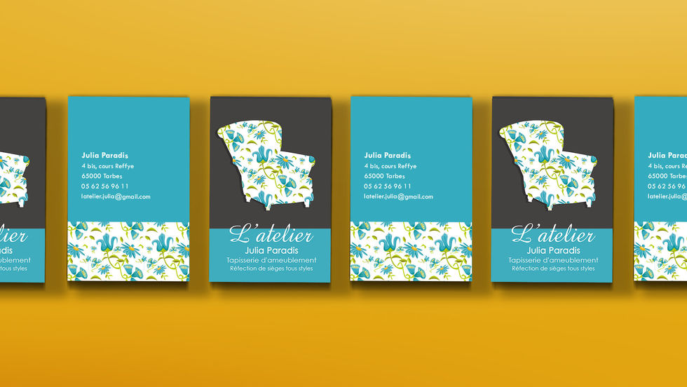 Atelier Julia Paradis carte de visite graphiste Bretagne