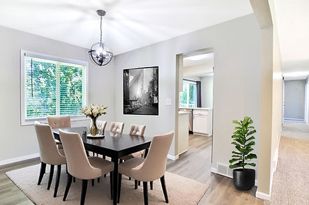 dining room with virtual staging