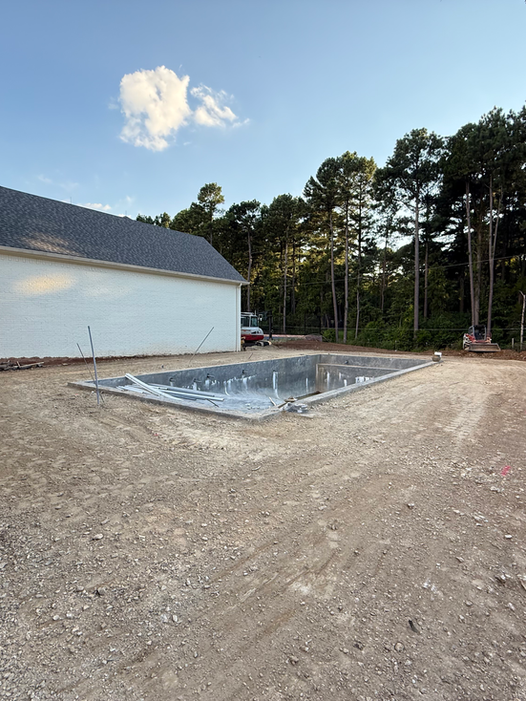 Completed building pad and graded site ready for slab in Cabot AR — Hyslip Excavation