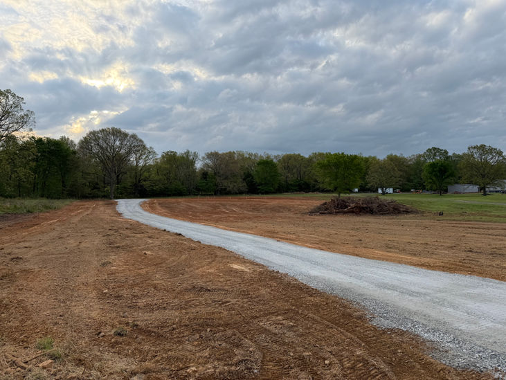 Raw residential lot before grading and building site preparation