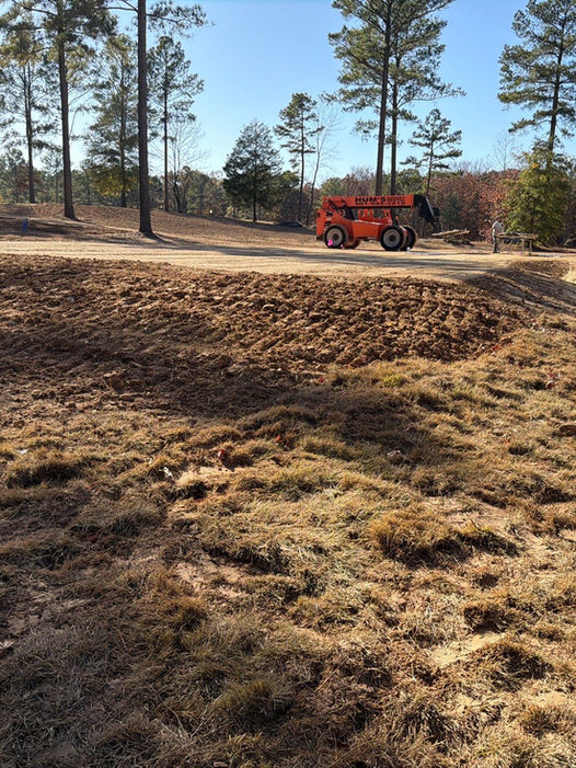 Graded and compacted building pad for new construction in Bryant AR — Hyslip Excavation