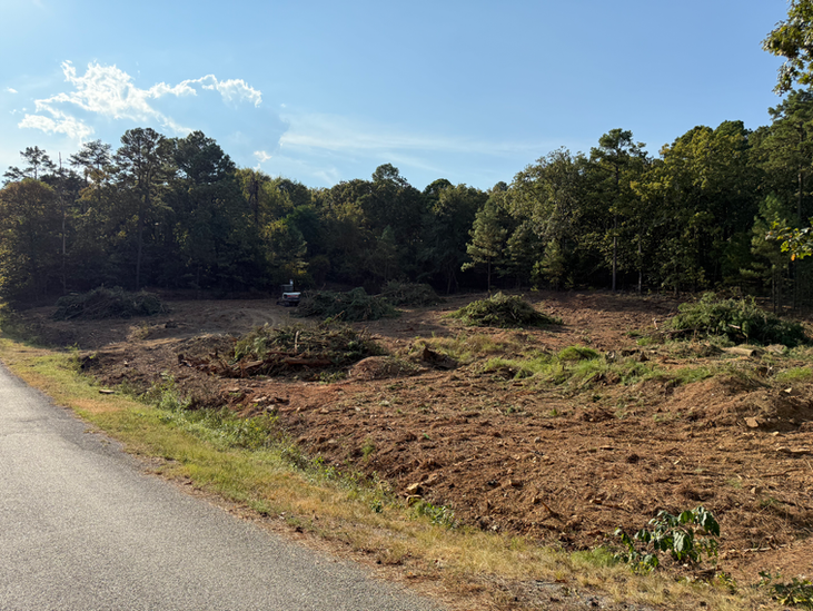 Prepared construction site after excavation and grading for the next phase