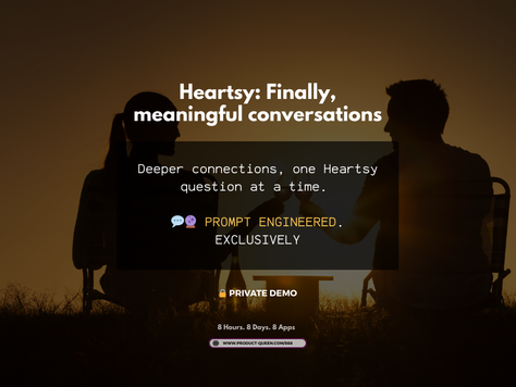 🧠 Built with AI: Heartsy- A Conversation Card Game | 888 Day 3