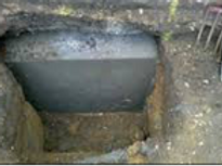 Concrete added under and around the difective foundation