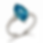 Silver ring with marquise blue stone, diamond band, ELITE