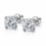 Round diamond stud earrings