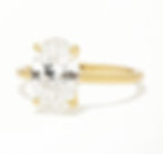 Gold oval diamond ring