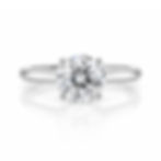 Round solitaire diamond ring