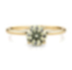 Gold solitaire ring with pale yellow gem
