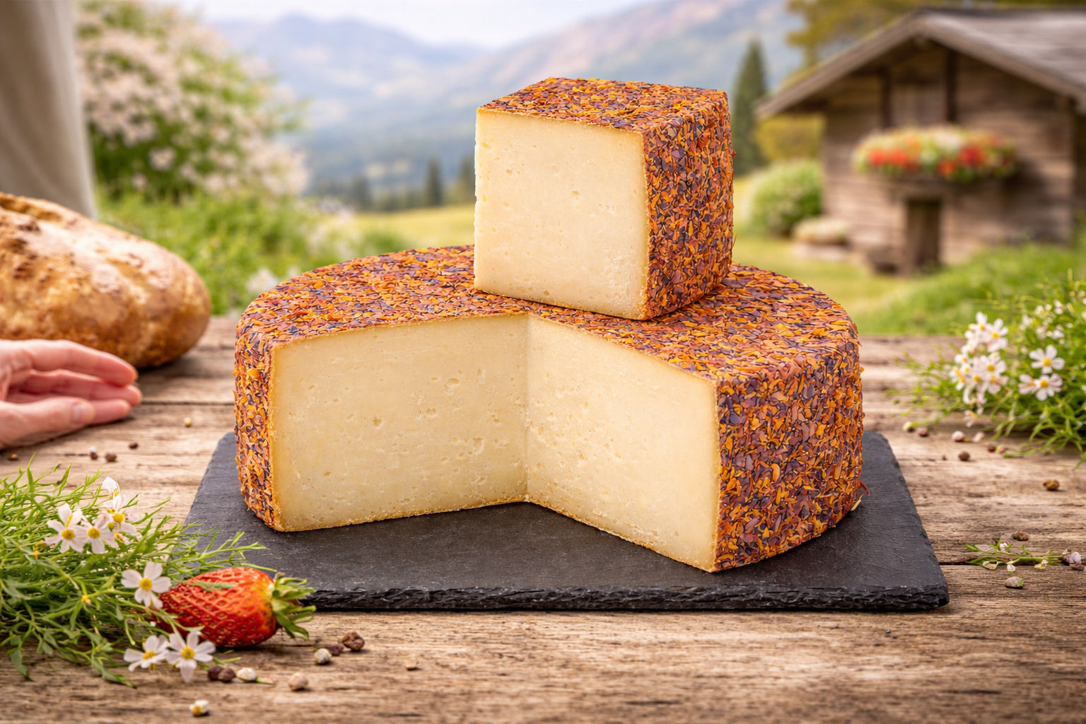 Tiroler Berg Kräuterkäse 300g (€34/kg)