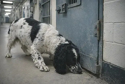 A bed bug detection service in a prison
