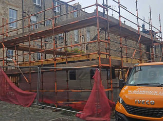 building new homes with scaffolding