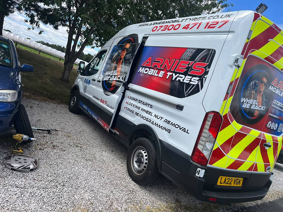 Van with door slightly open