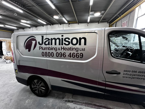 Vehicle graphics on van