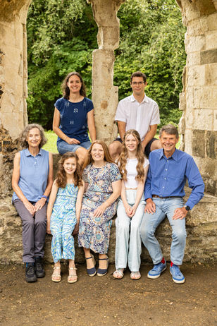 family around a tree 