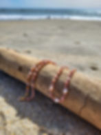 Sunstone and Pearl Beaded Necklace