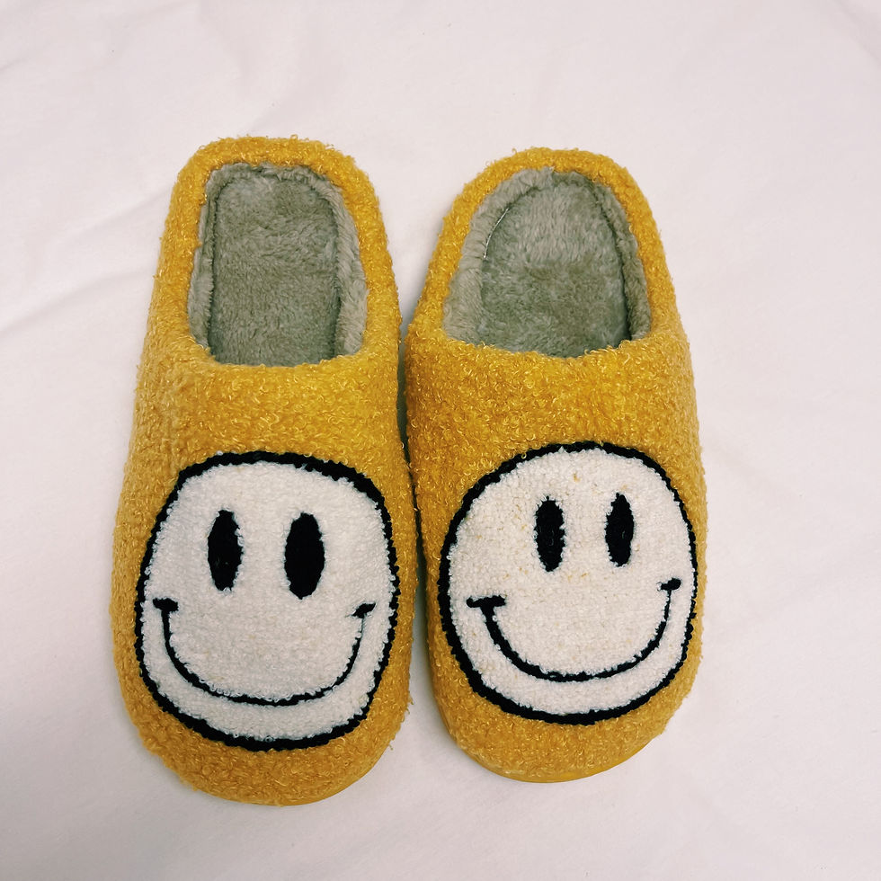 Thumbnail: YELLOW SMILEY SLIPPERS