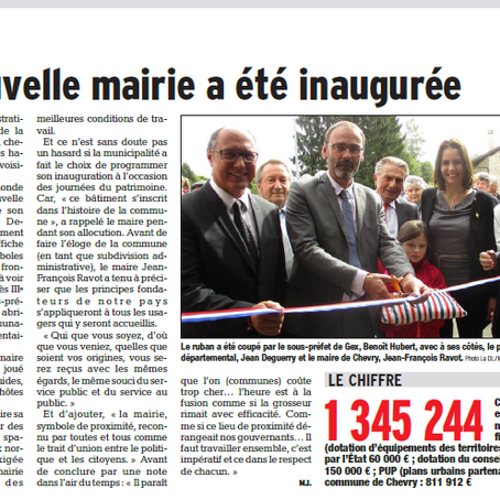 Inauguration de la mairie de Chevry