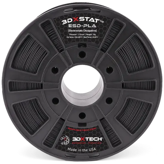 Filamento 3DXSTAT® ESD-PLA é um PLA avançado e seguro para ESD.
