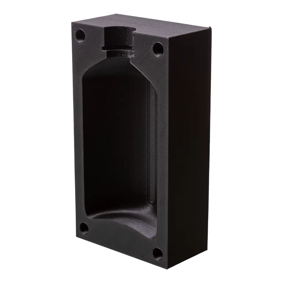Peça de filamento Xyon Nexa3D na cor preta.