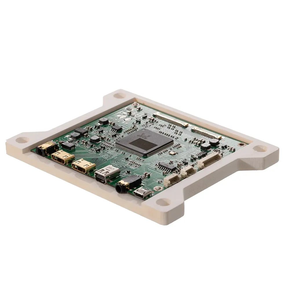 Miniatura: Suporte branco para placa eletrônica impresso com Resina Nexa 3D xCERAMIC3280