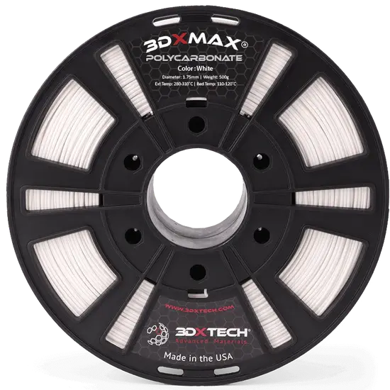 Rolo de  Filamento 3DXMAX PC branco