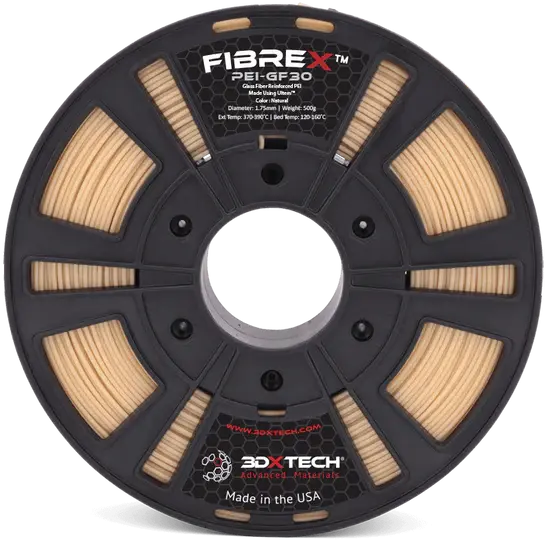 Rolo de Filamento FIBREX PEI+GF30 na cor natural
